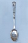 Navajo Antique Silver Souvenir Spoon Stamped Whirling Logs   Arrows