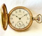 Antique Mint  Elgin 0s Hunter 20 Years Gold Filled Pocket Watch Runs Keep Time
