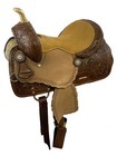 Youth Barrel Style Western Saddle Set With Floral Tooling 12  New