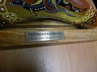 Australian Made Artefact Hardwood Boomerang With Stand 10  Hand Painted  
