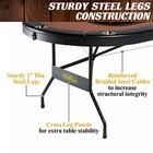 10-player Poker Table Steel Frame Foldable Portable No Assembly Required New