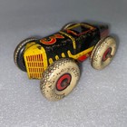 Marx 1940 s Vintage Tin Litho  3 Wind Up Race Car Rare White Tire Version