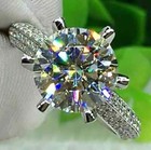 3ct Round Lab-created Diamond Women s Solitaire Ring 14k White Gold Plated