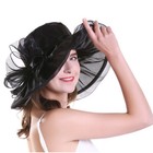 Women Wide Brim Sun Hat Wedding Tea Party Hats Kentucky Derby Noble Church Cap