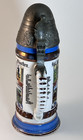 Antique German Reservist Beer Stein 1908 Litho Base  Decorated Pewter Lid
