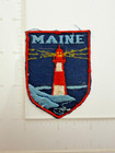 Vintage Maine Lighthouse Voyager Style Travel Souvenir Embroidered Sew On Patch