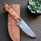 Custom Hand Made Hunting Skinner Knife Forged Damascus Steel Blade  2902