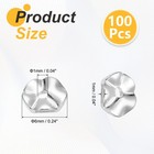 6mm 100 Pcs Silver Spacer Disc Beads