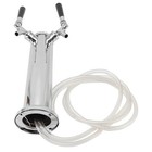 Stainless Steel Double Beer Tap Faucet     Draft Beer Kegerator Tower