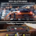 10 Inch 1080p Car Dual Dash Cam Rear View Mirror Camera Video Recorder G-sensor-