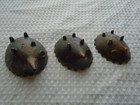 Trio Of Vintage Stacking Brass Hedgehogs -walter Bosse Style- Mid Century Modern