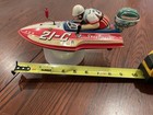 Vintage 1950s yonezawa tin  Shooting Star hydroplane japan wind Up Toy nice   
