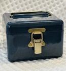 New Hearth   Hand 5  Square Metal Box Brass Hardware Navy Blue Magnolia Target