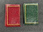 Vintage Dollhouse Miniature Lot Of 2 Fine Binding Books Gone W  Wind Wizard Oz