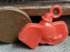Vintage Red Plastic Disney s Dumbo Charm Prize Jewelry 