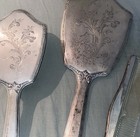 Vintage Sterling Silver Vanity Set - Hand Mirror  Brush   Comb -