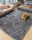  Grey Fluffy Rugs For Bedroom 4x6 Area Rug Shag Rug For Kids Room Furry Carpet 