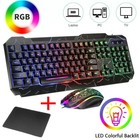 Led Backlit Mechanical Gaming Keyboard Mouse Combo For Pc Laptop Wired wireless