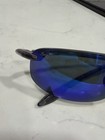 Maui Jim Men   s Rimless Rectangle Sunglasses Black Frame Blue Mirrored Lens