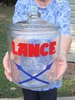 Lance  Glass Advertising General Store Counter Jar