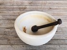 Antique 19th Century Porcelain Mortar Pestle Large 12  Civil War History 