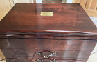 Reed   Barton Eureka Provincial 3 Tier Mahogany Silverware Chest Hagerty Lining