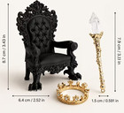 1 12 Dollhouse Miniature - Gothic Or Halloween Chair W accessories -  lot 1374 
