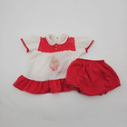 Vintage Strawberry Shortcake Dress Size 12 Months Hallmark Cards Red Polka Dot