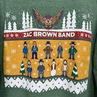 Zac Brown Band Ugly Christmas Sweater Men Large Green Alternative Holiday Winter