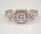 2ct Round Lab Created Diamond Women s Halo Engagement Ring 14k White Gold Plated
