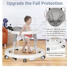 Foldable Baby Walker 9-gear Height Adjustable With Wheels  Infant Toddler Walker