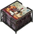 Cocktail Napkin Holder  Antique Brass Arch Design  Tabletop Caddy 5 5x2 5