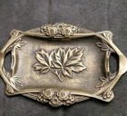 Vintage Antique Brass Or Bronze Serving Tray Rectangle Tiny 4  2 5   Ring Holder