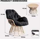 Vixlon Outdoor Furniture Patio Rattan Chair And Table Sets Garden Swivel Chairs