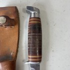 Queen Steel Hunting Knife Fixed Blade W Sheath Vintage  Sb3