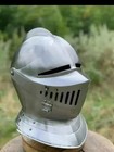 Close Armor Helmet Medieval Warrior 18 Gage Steel Knight Helmet