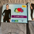 Fruit Of The Loom Thermal Set Womens Size Large Gray Waffle Crew Shirt Pants