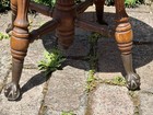 Antique Victorian Ball   Claw Foot Glass Ball Piano Adjustable Stool  273