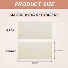 48 Packs Envelopes Vintage Aged Paper Light Yellow-9 X 4 Inch