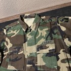 Woodland Camo Vintage Field Jacket Rip Stop All Weather Military Theater Of War