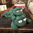 Vtg Russ Berrie Home Buddies Ribbity Frog Plush Beanie Terry Cloth Lot Of 2