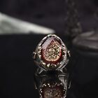 Seal Of Solomon Silver Ring  Amber Stone King Solomon Ring  Suleiman s Star Ring