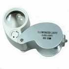 Mini Illuminated 40x - 25mm Jewelers Loupe   Magnifier With Led Lights