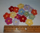 New 18 Embroidered Flowers  Crafts Scrapbooking Etc  New