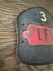 Vintage Fireman Leather Badge Front Helmet Shield-lfd Engine 3 Fire Department