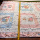 Vintage Beatrix Potter Peter Rabbit Quilted Nursery Blanket Pink Blue 44x51