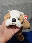 Ty Pillow Pals Bruiser Bulldog Plush 14 Inch 1996 Stuffed Animal Toy
