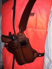 1911 Leather Chest Holster Rig  W extra Magazine Carry  right Hand 