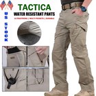 Us Men Tactical Cargo Pants Soldier Straight-fit Work Combat Trousers Outdoor Aa