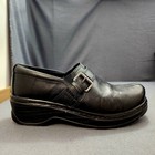 Klogs Shoes Womens Size 10m Black Leather Slip Resistant Buckle Comfort Work